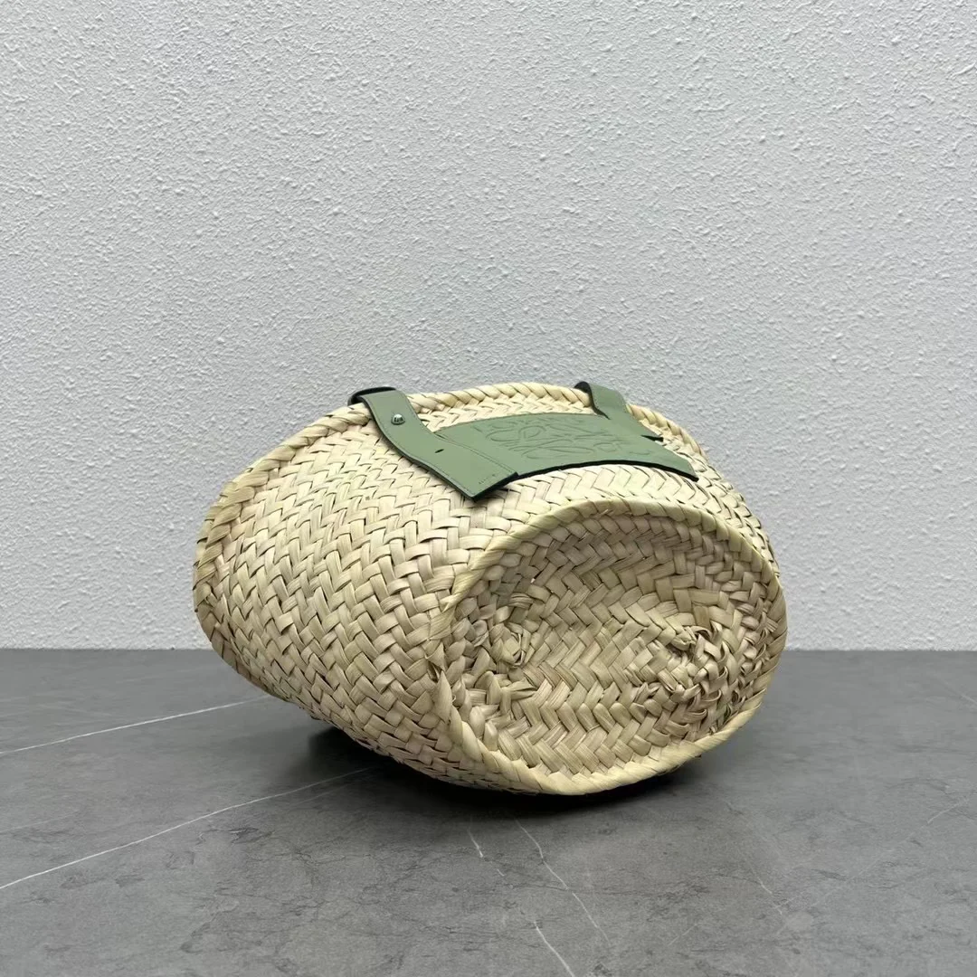 Соломенная сумка Loewe - 33 см - Маленькая - Зеленая