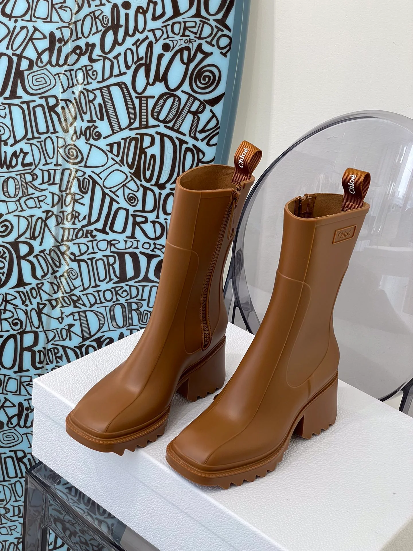 Обувь Chloe - Резиновые сапоги на платформе Chloe