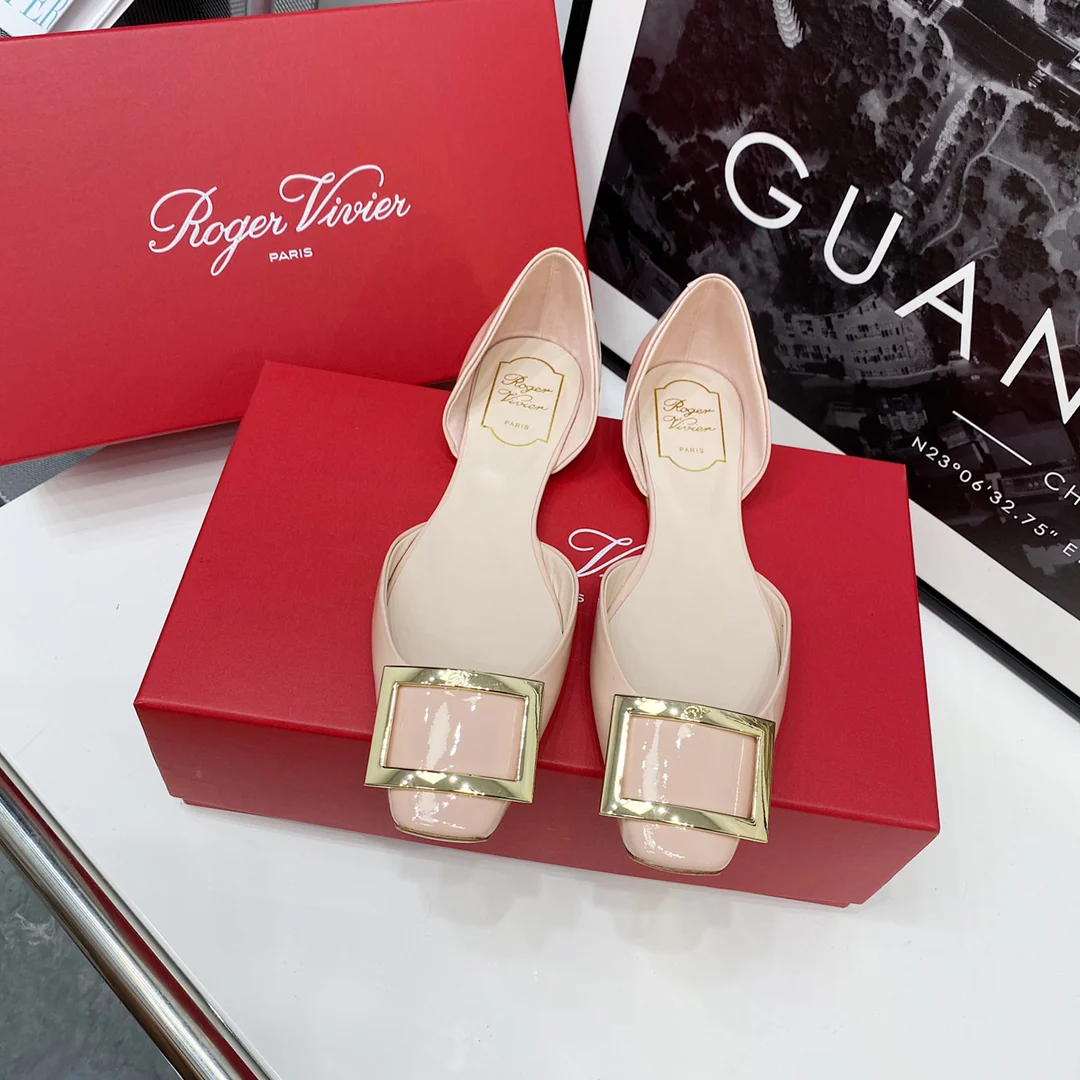 RV-Flat Bottom Hollow Square Toe-Cherblossom Pink