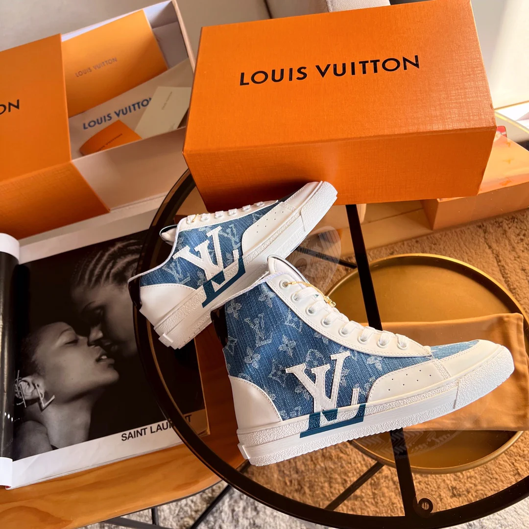 Обувь LV - LV - Новинка весны 2022 - Джинсовые туфли - Высокие кеды