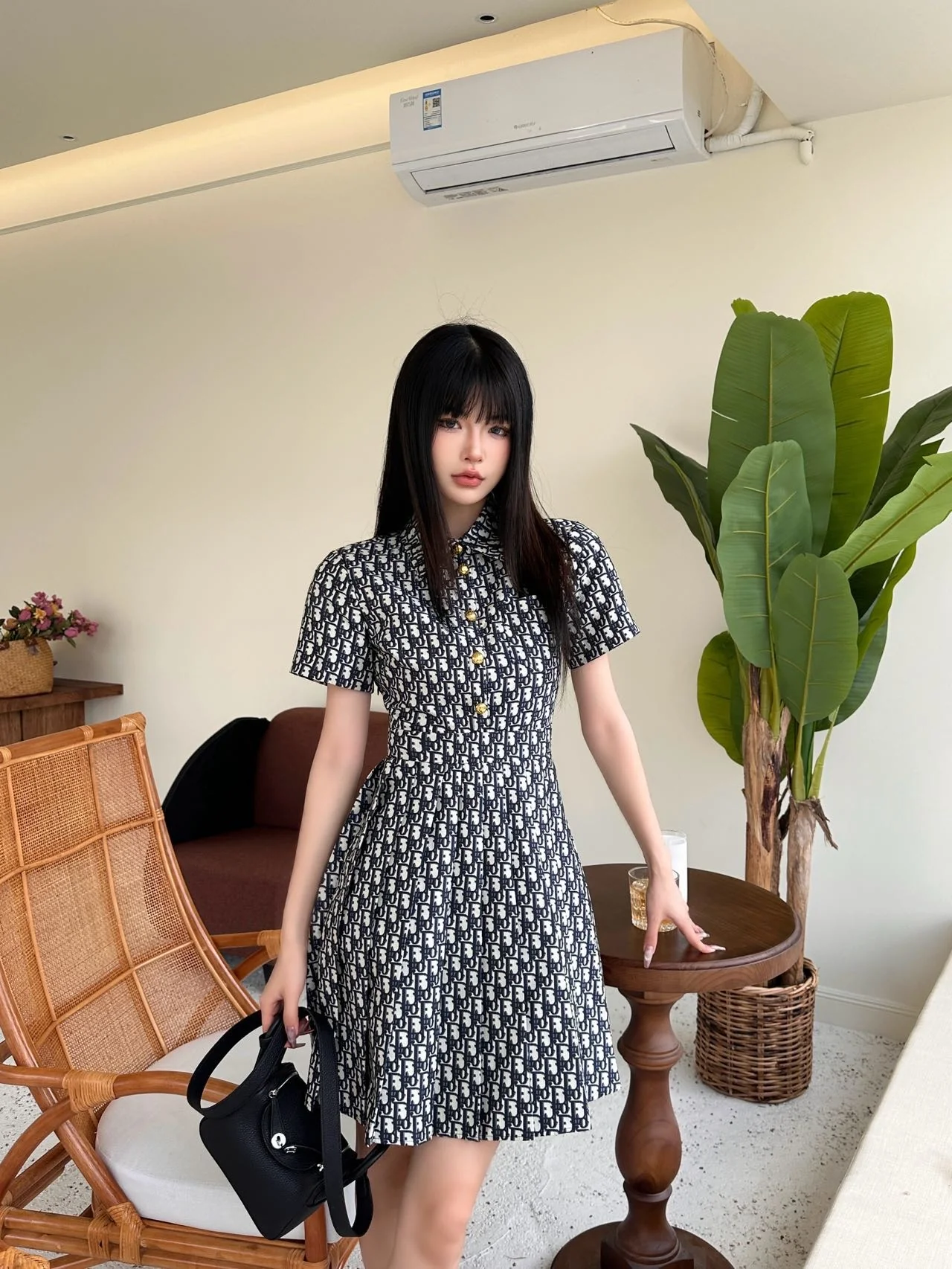 Dior-2403-Monogram Lapel Letter Dress-co-nk4