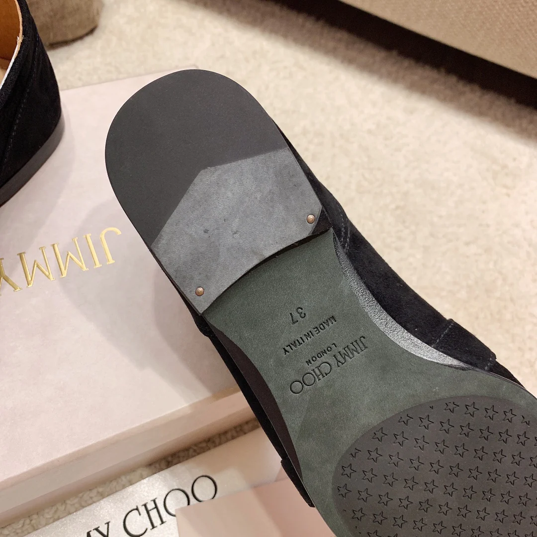 Лоферы Jimmy Sparkling Crystal - черные