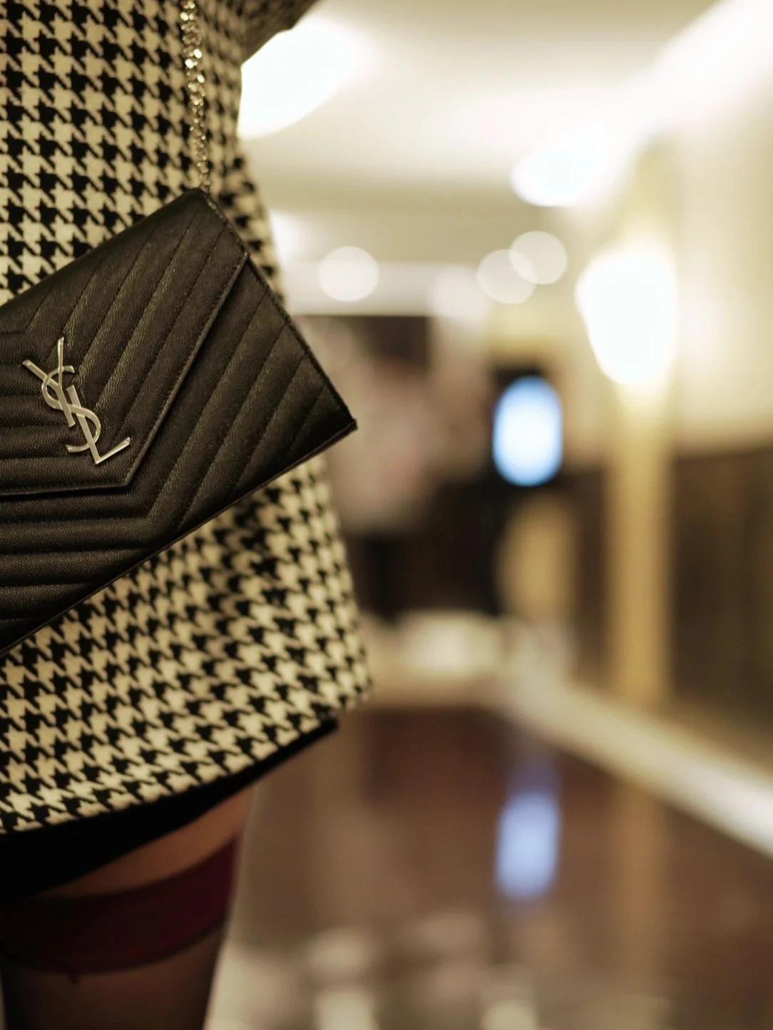 Сумка-конверт YSL-WOC, черная