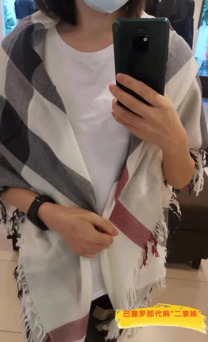 Ультратонкий кашемировый платок в клетку от Burberry