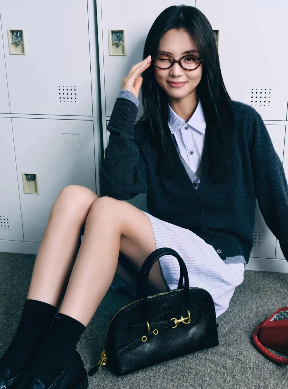 Сумка Miu Miu Aventure из кожи наппа - Черная - Маленький размер