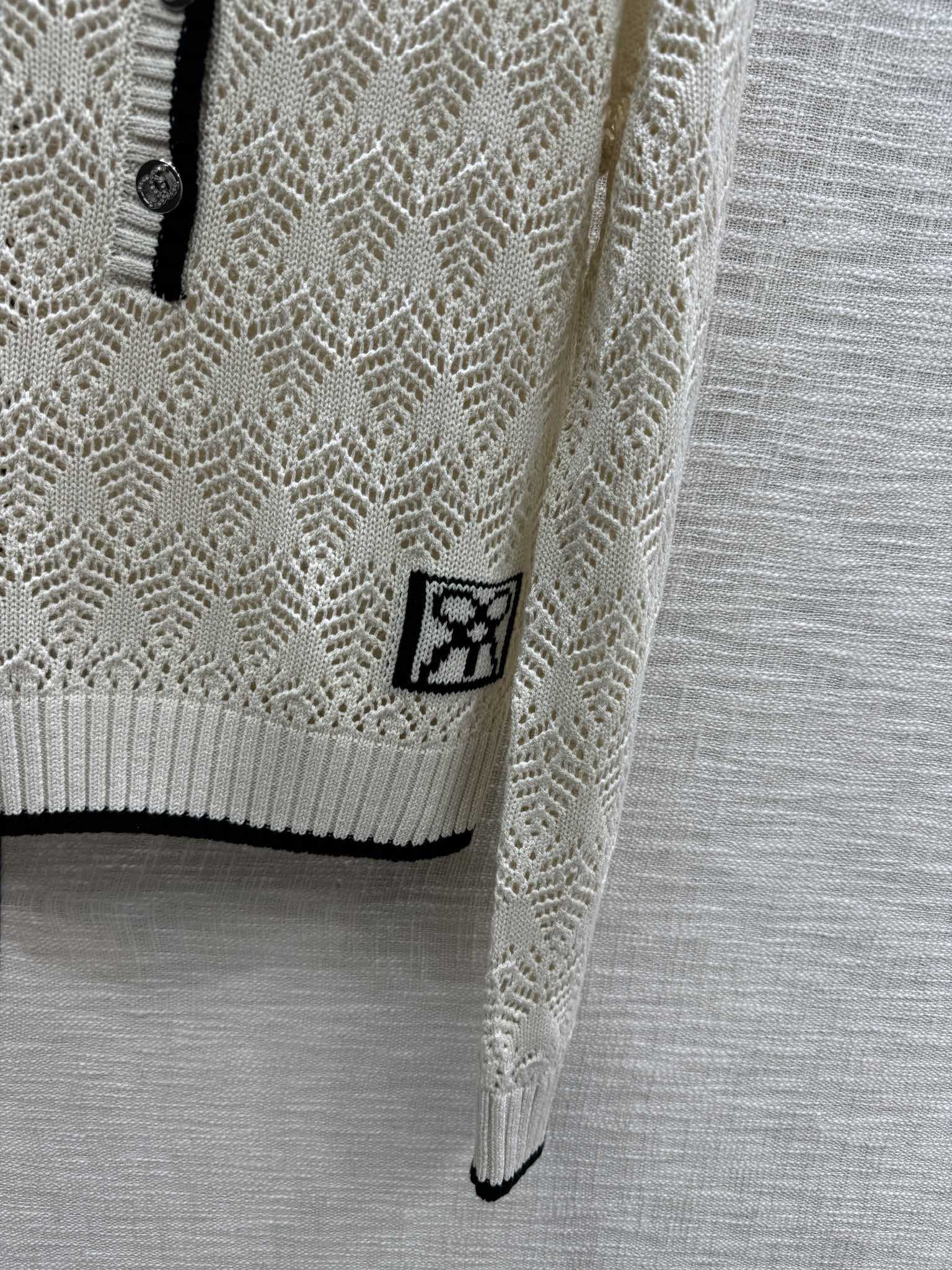 Chanel 2403 - Вязаный топ с ажурным узором