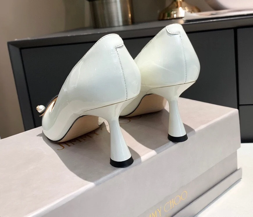 Туфли на высоком каблуке Jimmy Pearl с пряжкой и острым носком - 4