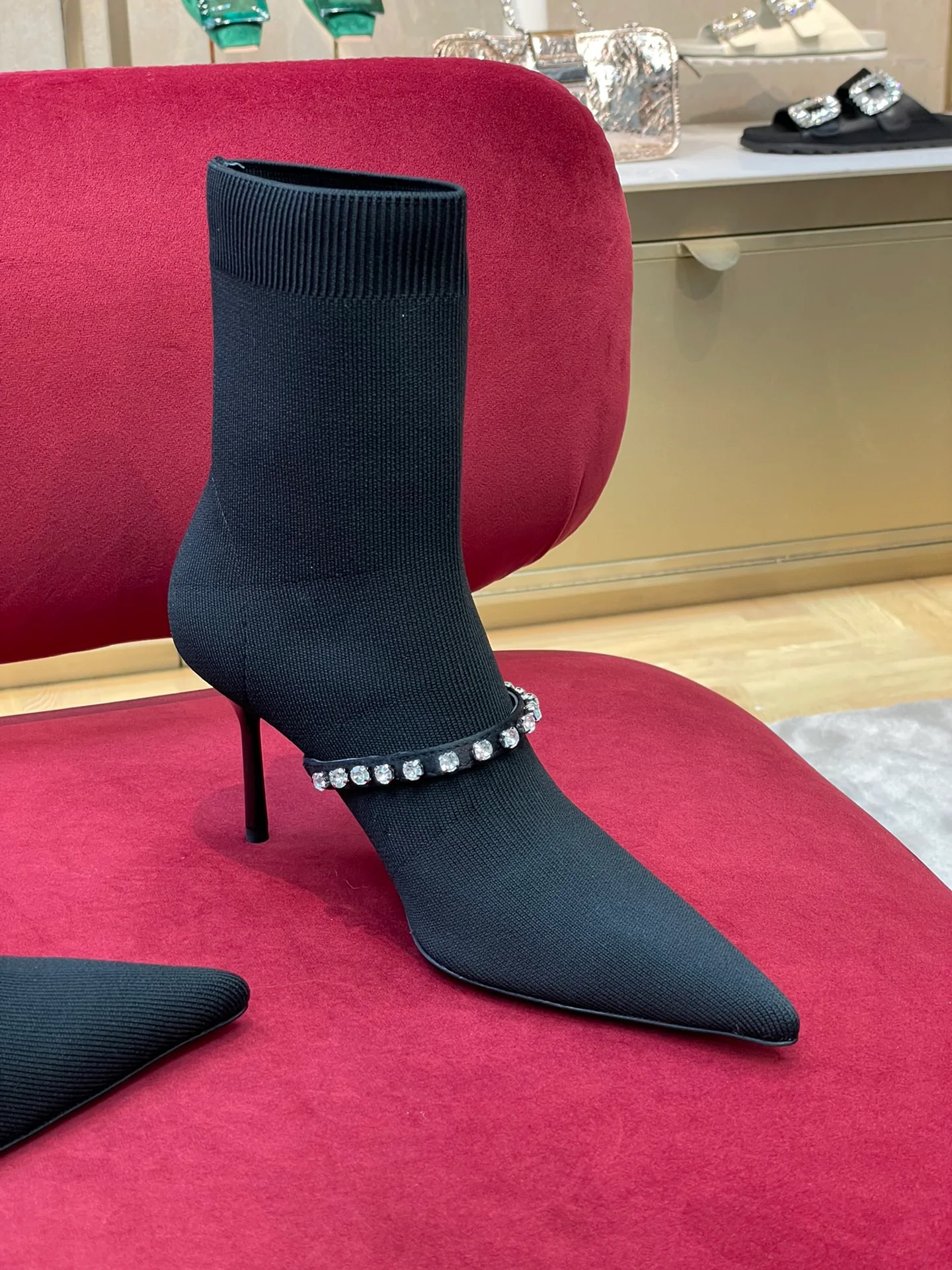 Miu Miu - Ботильоны на шпильке с острым носком