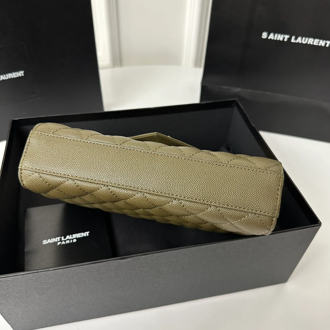 Конверт YSL, маленький, темно-зеленый