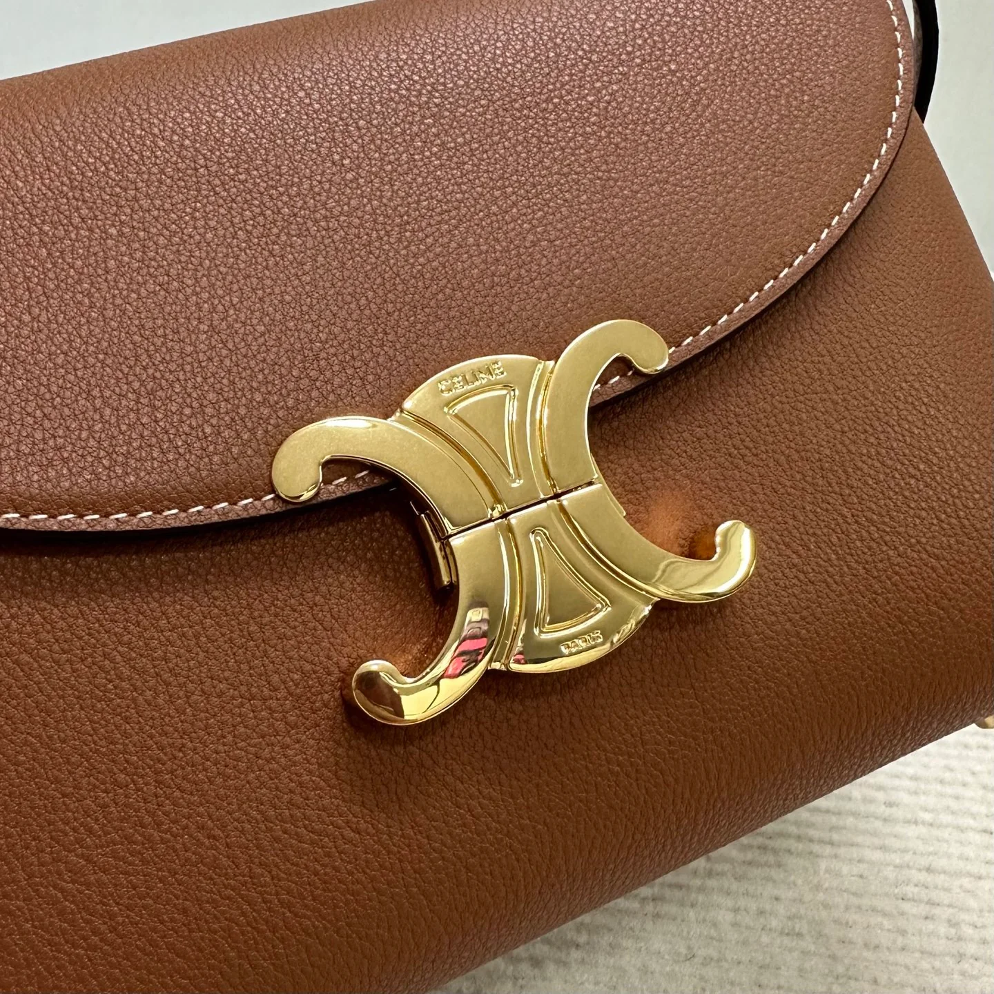 Celine - Триумфальная арка - Сумка Kelly - Коричневая