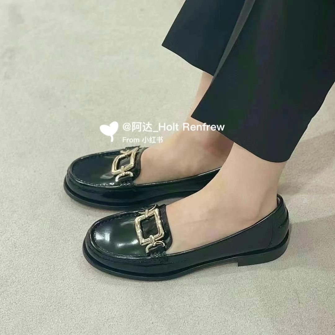 Обувь RV - Новинки сезона осень/зима 2023 - Лоферы - Балетки - Черно-золотые