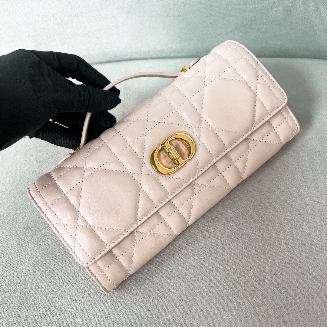 Клатч Dior Caro розового цвета