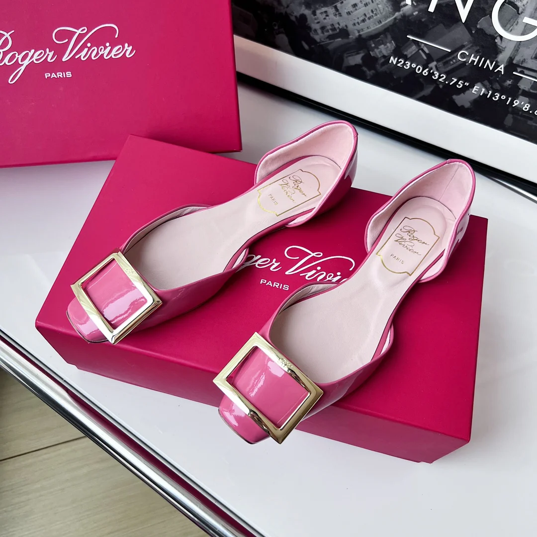 Обувь для автодомов - полые плоские туфли - арбузно-красный