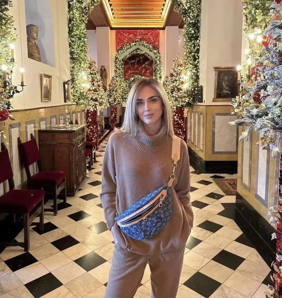 m46837-LV-Поясная сумка с высокой посадкой, джинсовая, синяя