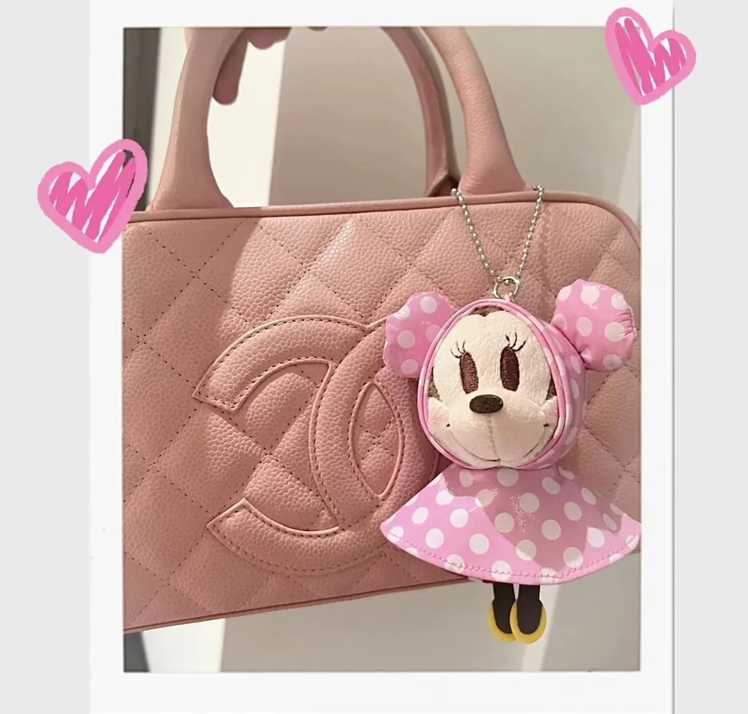 Винтажная сумка-боулинг Chanel из икры, розовая.