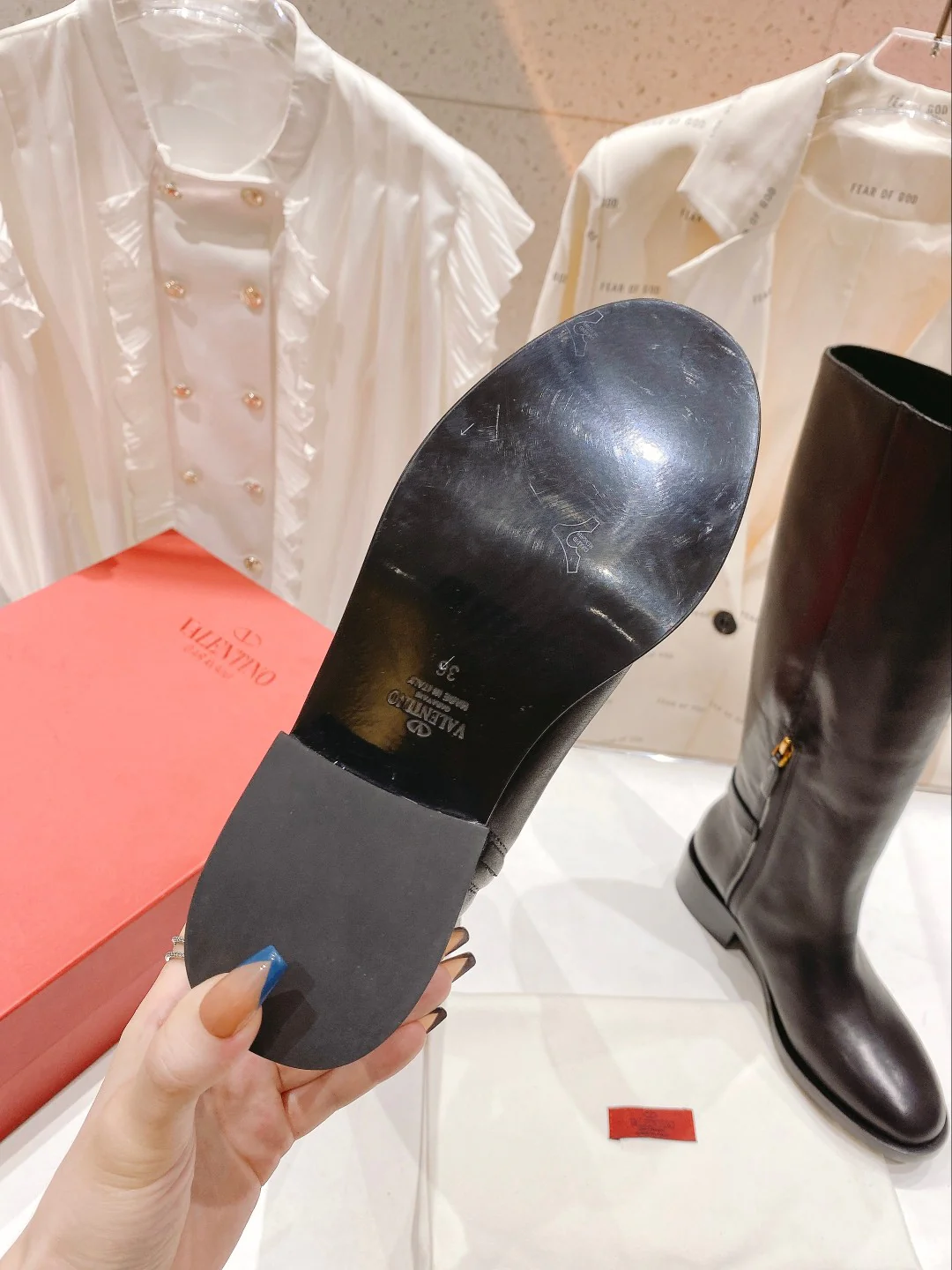 Valentino - Высокие сапоги - Черные