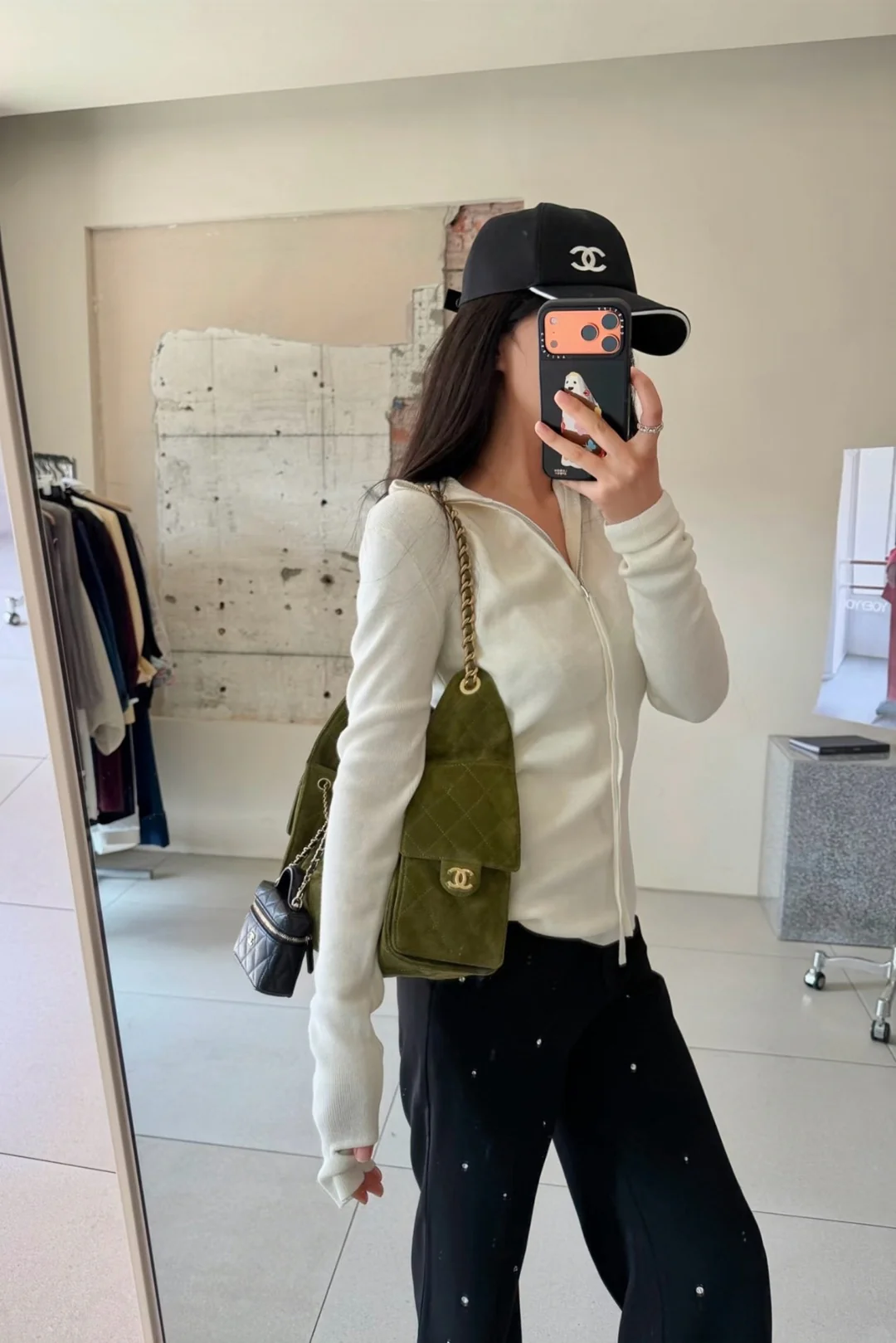 Маленькая винтажная золотая пряжка Chanel 25k Matcha Green