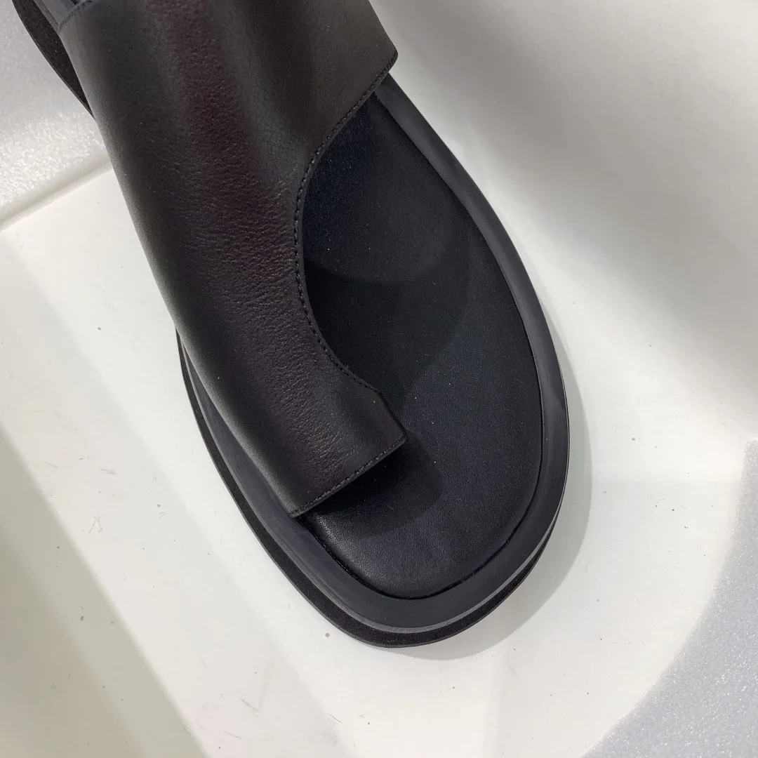 Celine - Тапочки из овечьей кожи - Черные