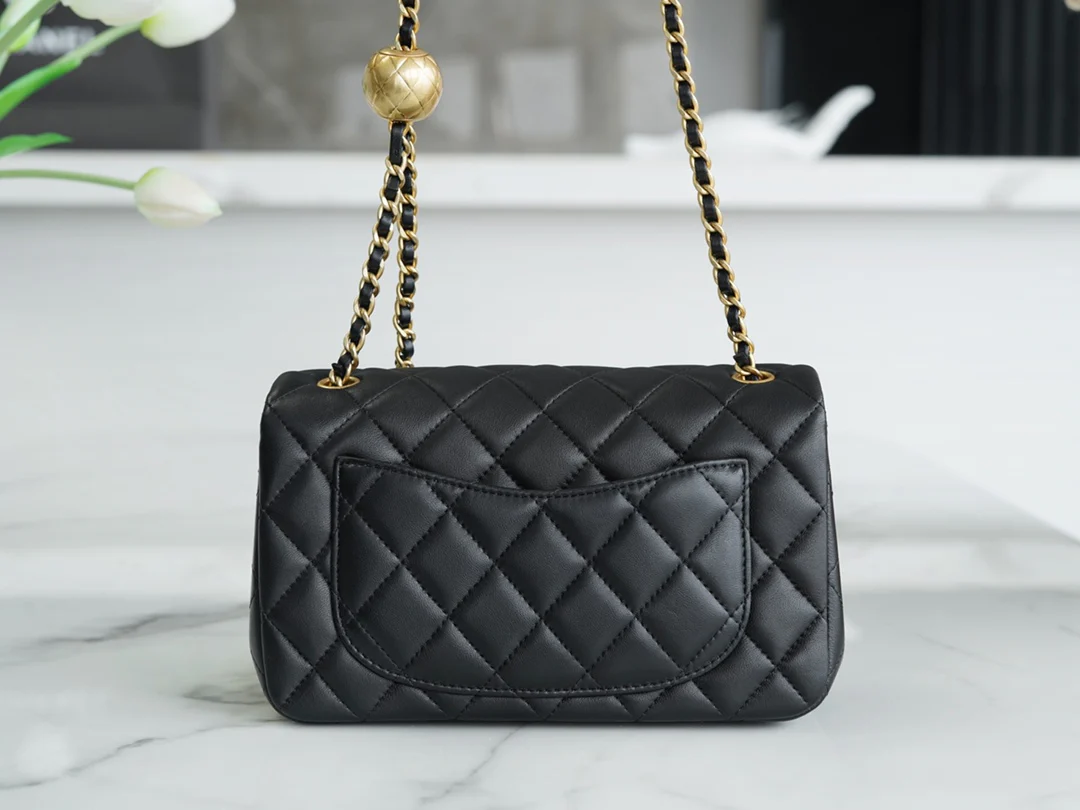 Chanel 23c Gold Ball Mini Black