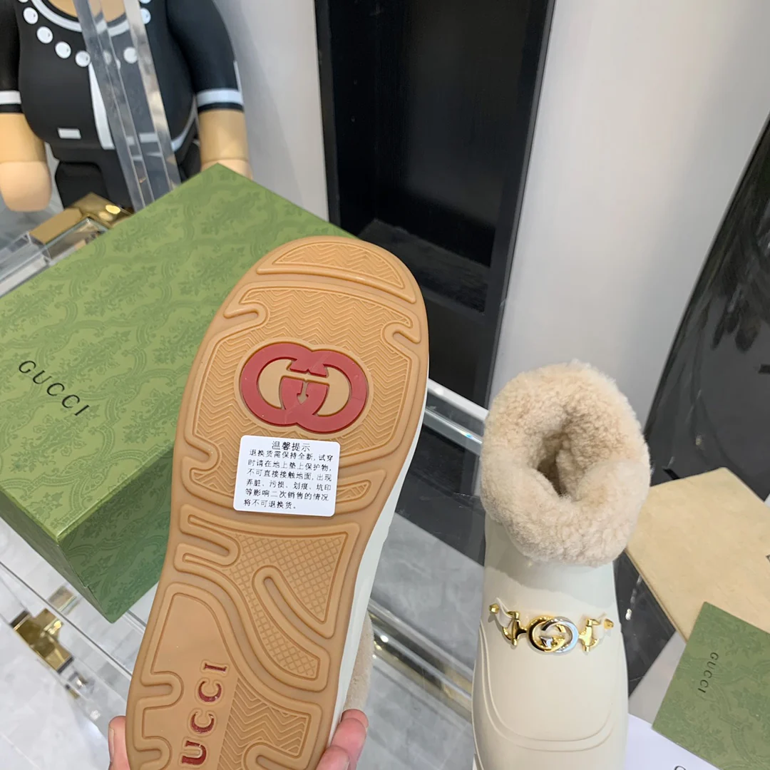 Gucci - Теплые шерстяные зимние сапоги