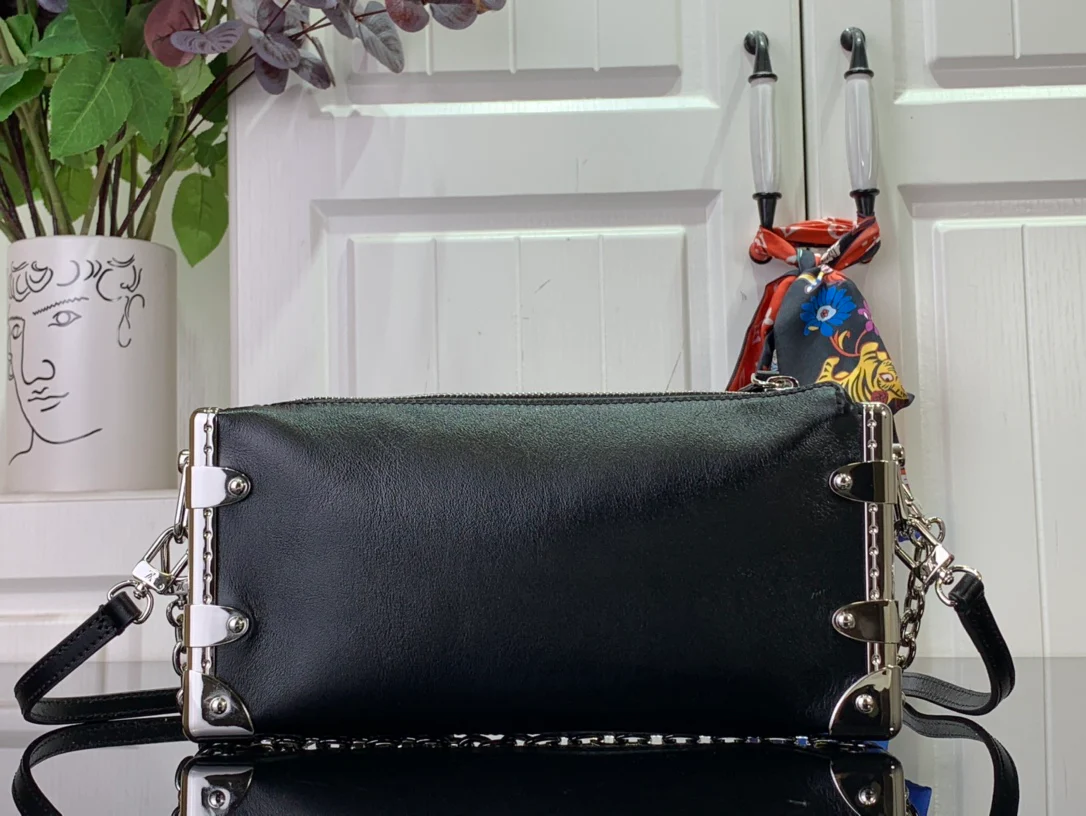 m25445-LV-тонкая сумка-мешок с цепочкой для бокового багажника, черная