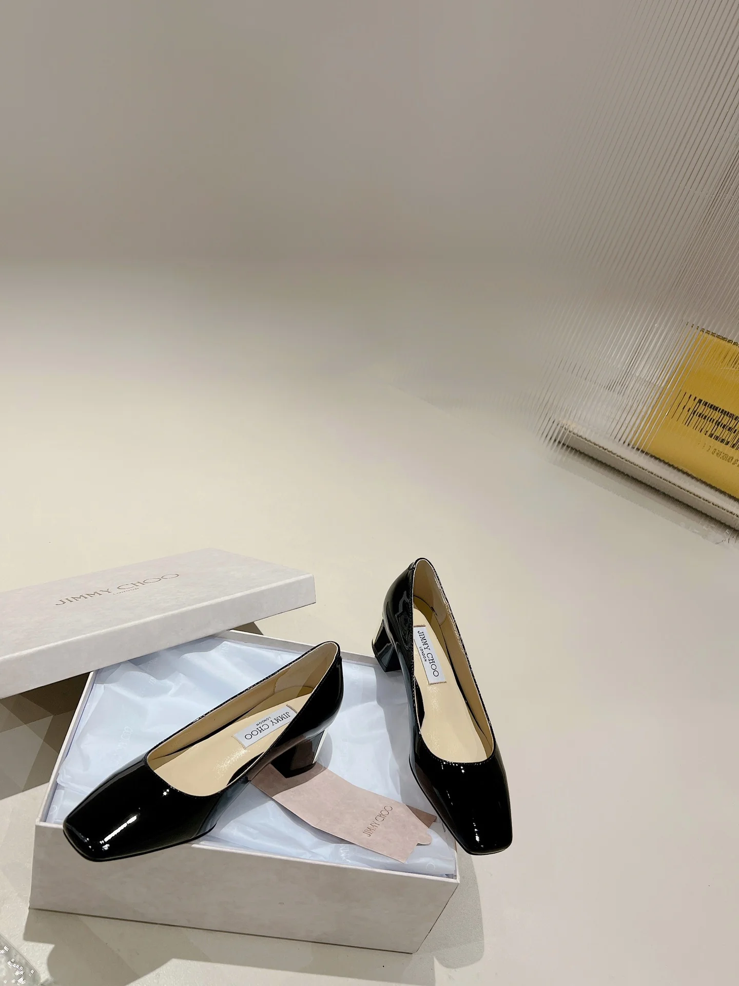 Jimmy - Лакированные туфли на высоком каблуке - Черные