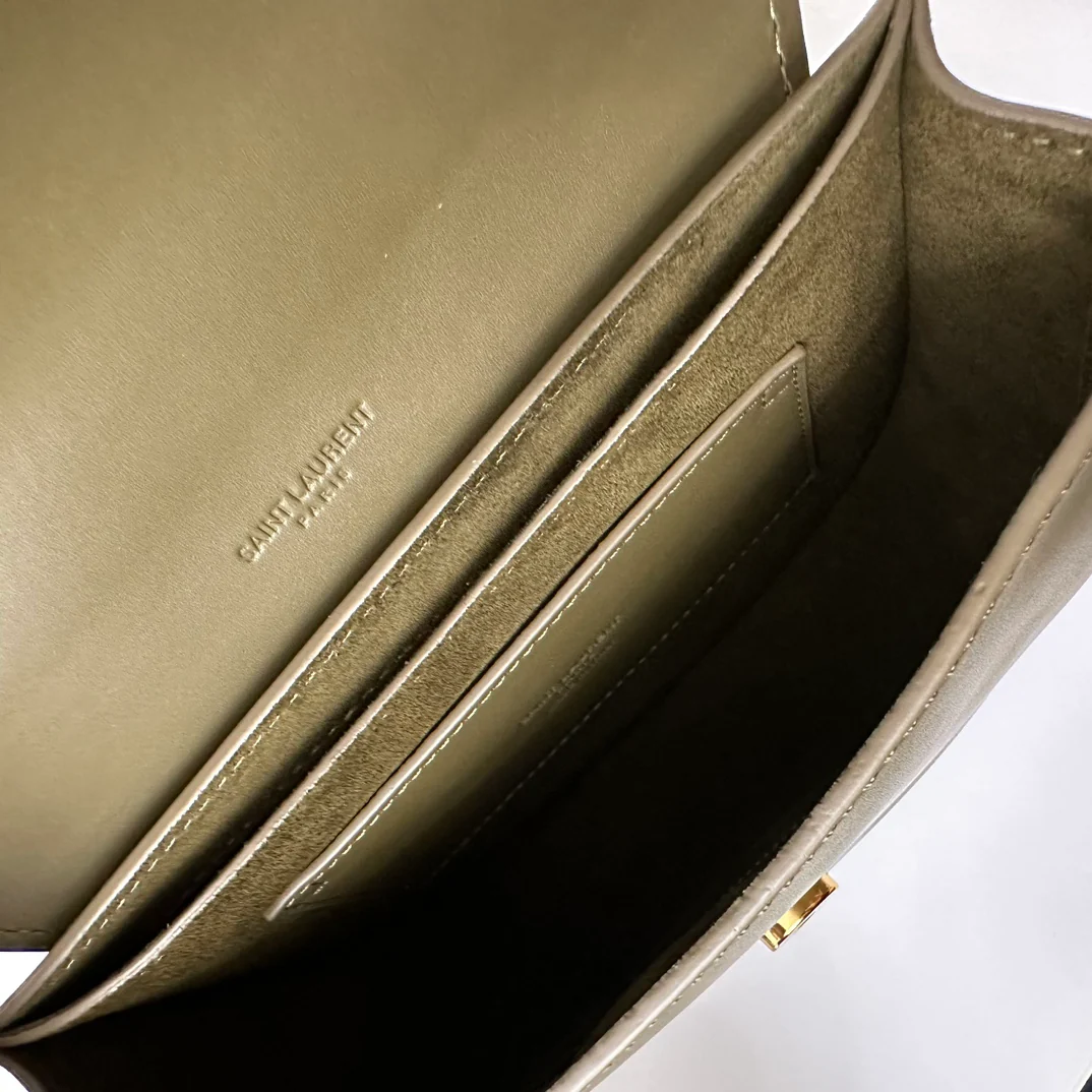 Сумка-седло YSL-Kaia, оливково-зеленая