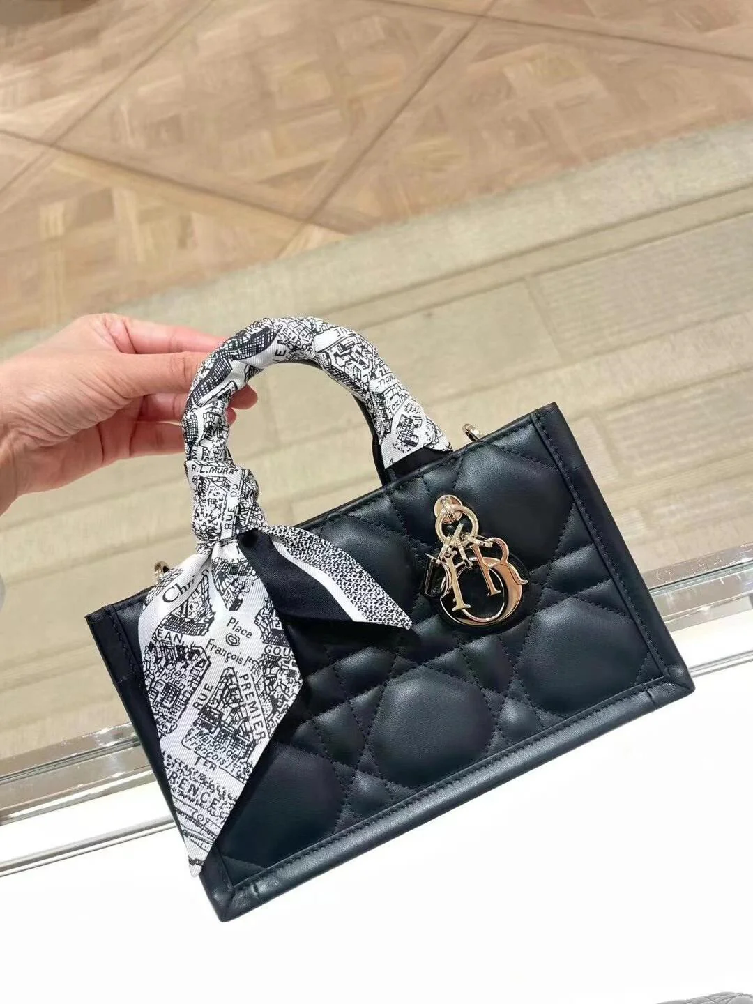 Сумка-тоут Dior Book с ремешками - Черная - Мини