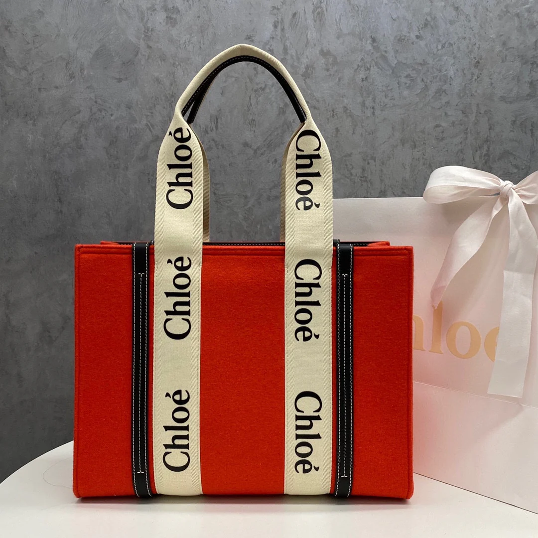 Сумка-тоут Chloe Woody - Средний размер - Бархатно-серый - 1 шт.