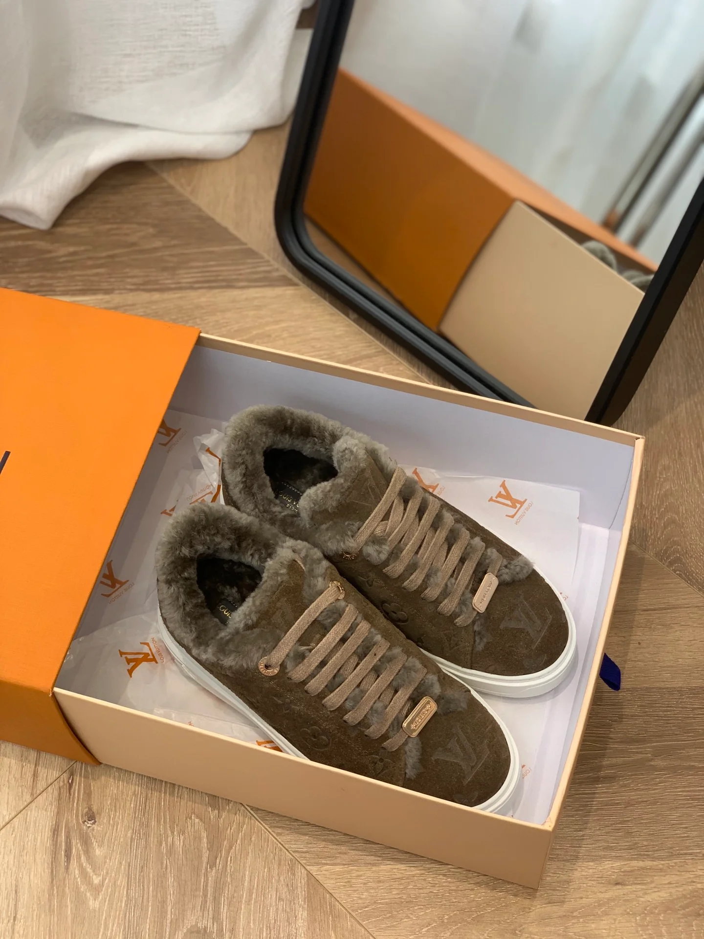 Обувь LV - шерстяные повседневные туфли LV для фестиваля