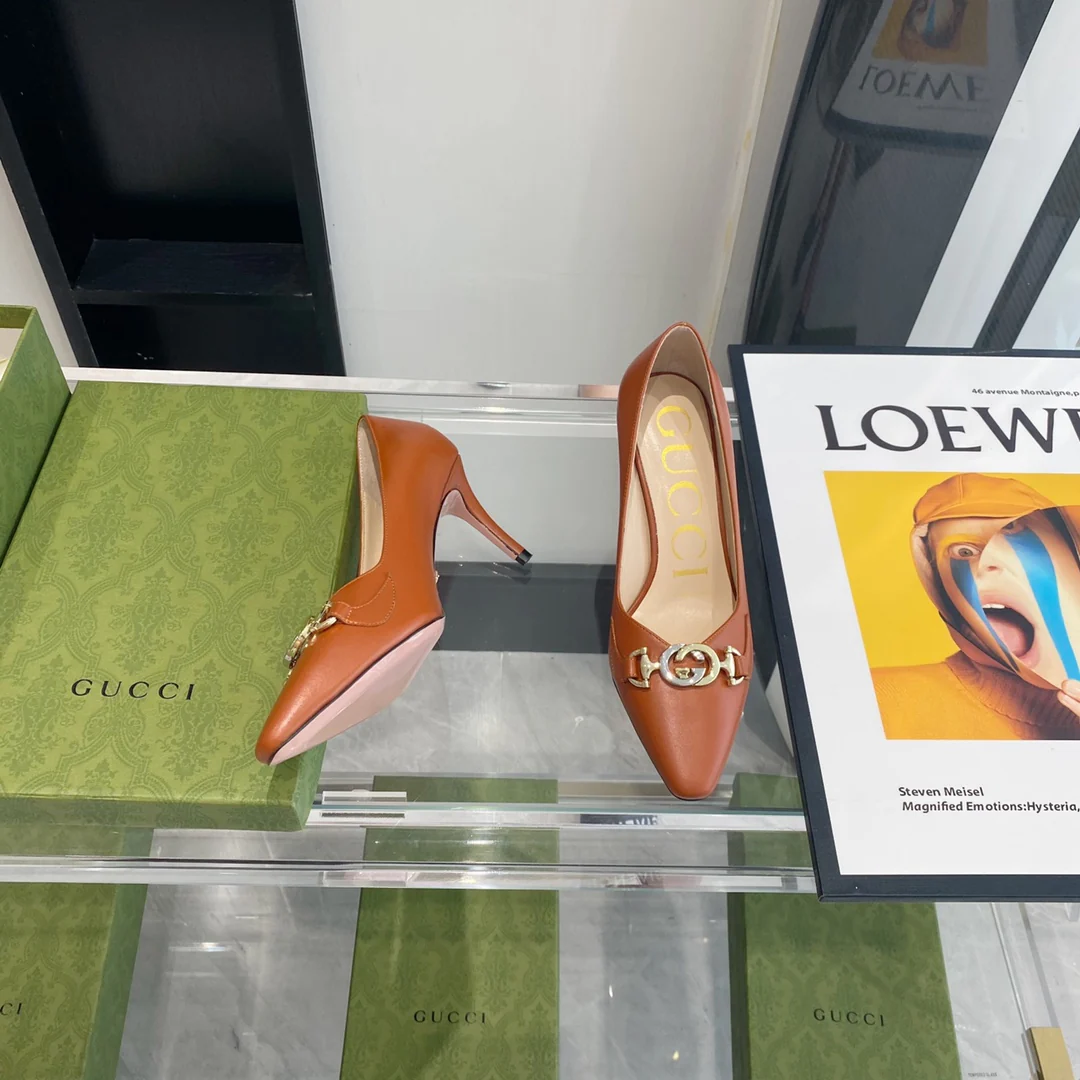Gucci - Ретро - Туфли на высоком каблуке с острым носком