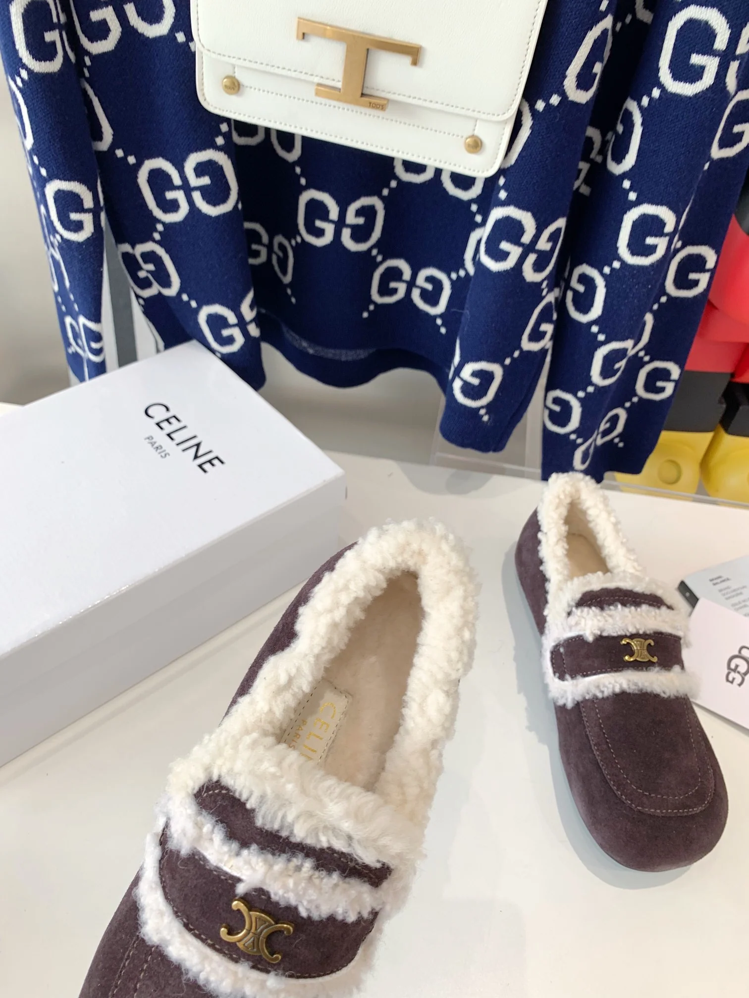 Celine - Снежные сапоги из натуральной кожи и меха