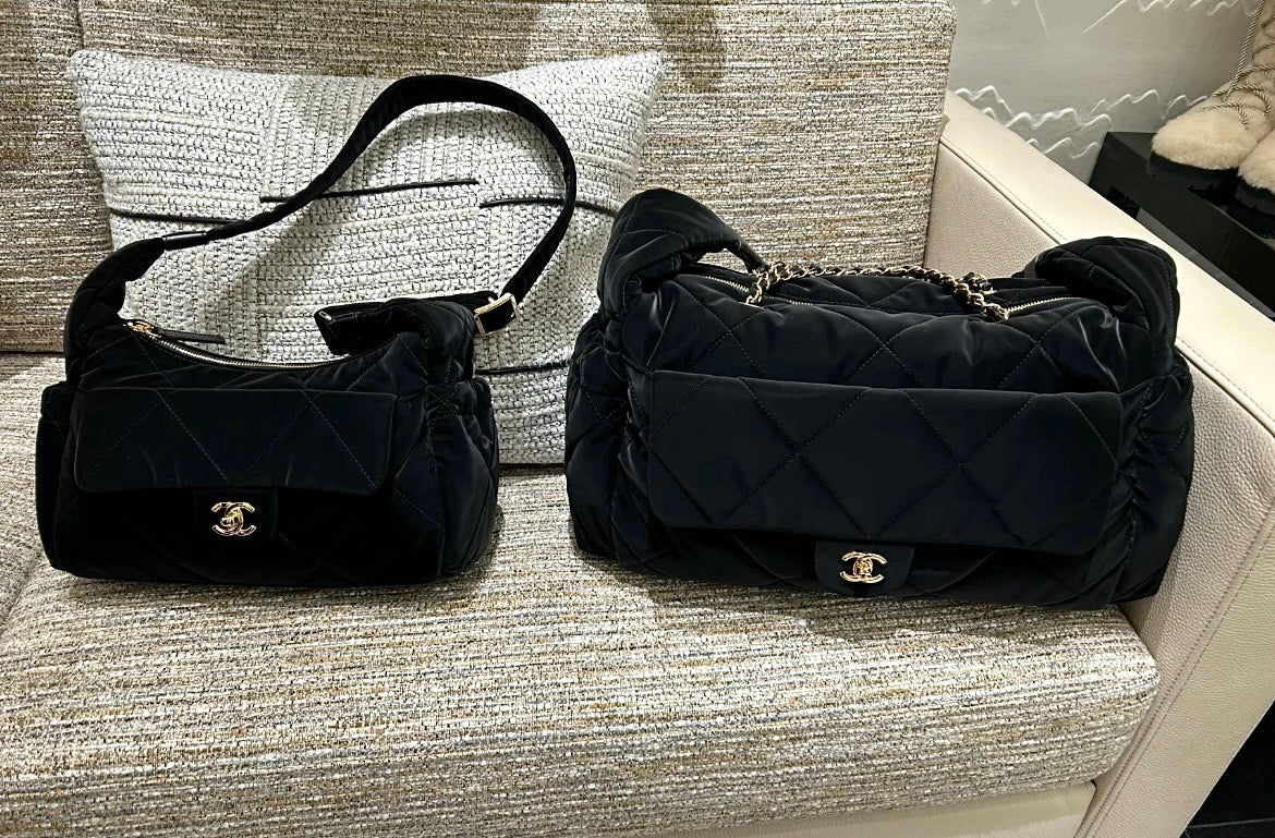 Большая лыжная сумка Chanel 24ncoconeige - черная