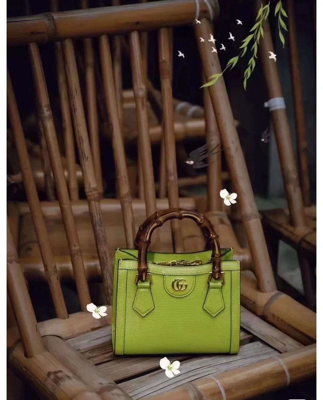 Сумка Gucci Bamboo Bag - Мини-размер - 20x16x10