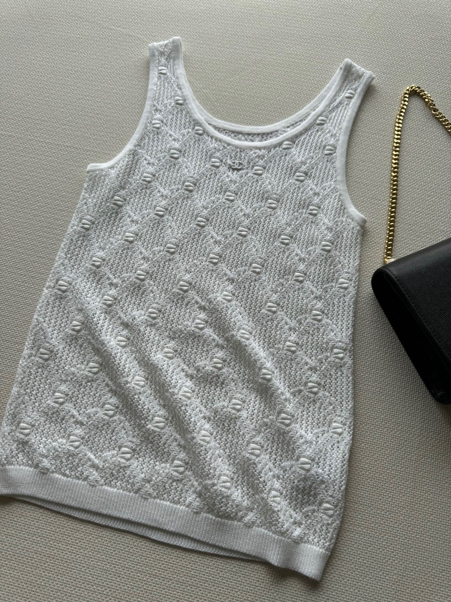 Жилет в стиле Chanel - 2403 - Новый жилет - Белый