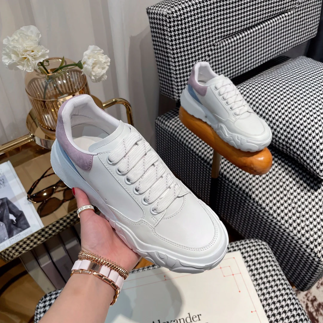 McQueen - Новые кроссовки - Розово-фиолетовая задняя часть