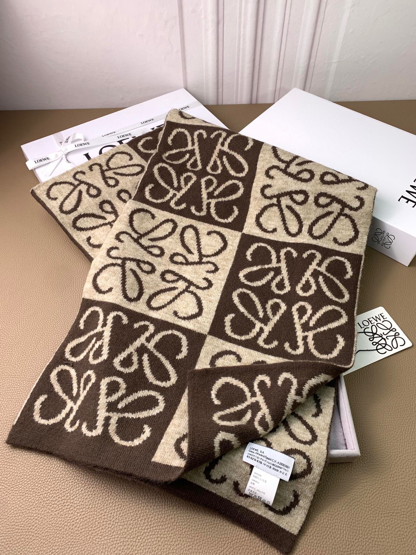 Кашемировый жаккардовый шарф Lolwei - 1