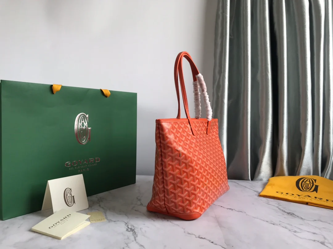 Маленькая Большая Сумка На Молнии Goyard - Оранжевый