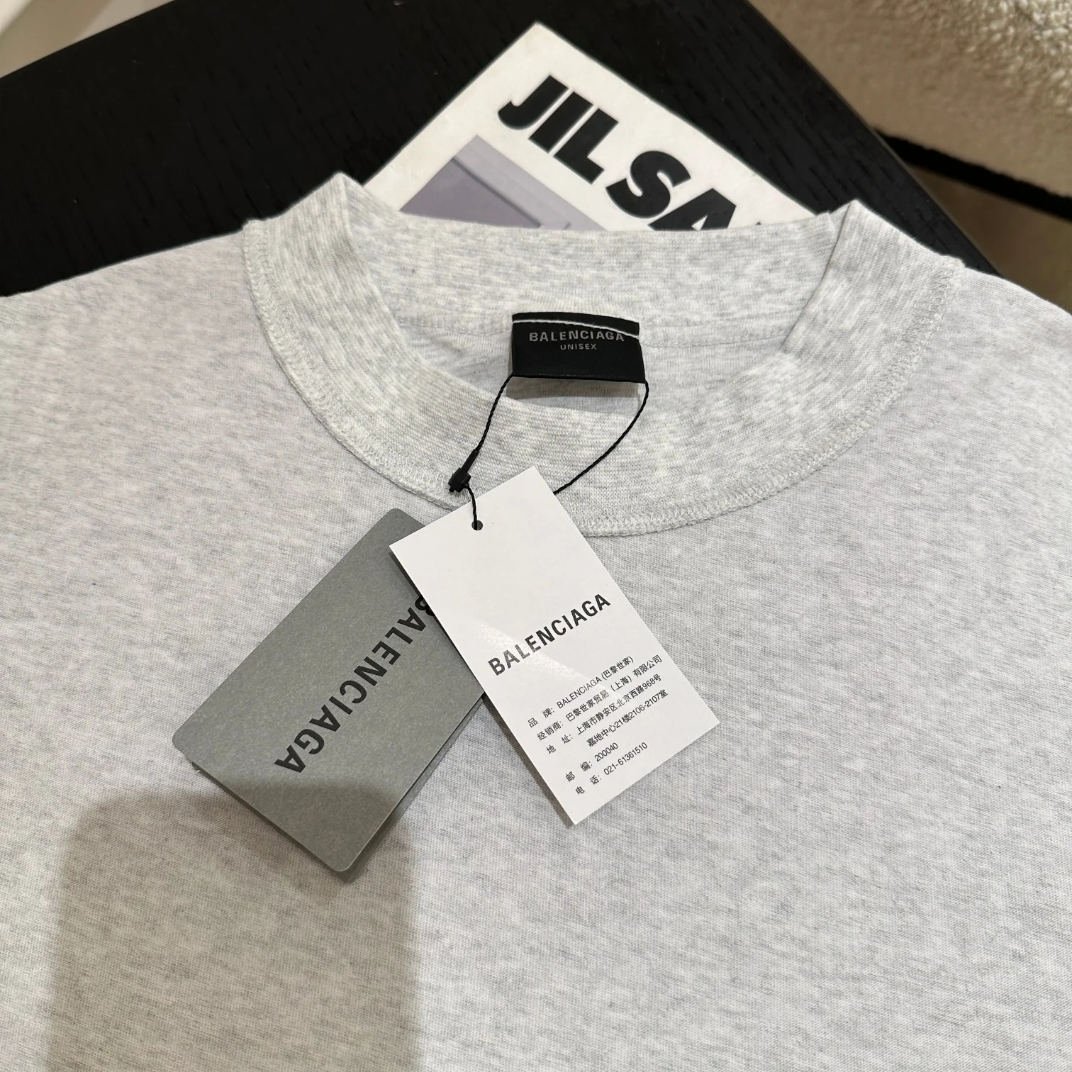 Футболка Balenciaga 2404 с вышивкой букв, свободного кроя, с круглым вырезом и коротким рукавом, унисекс.