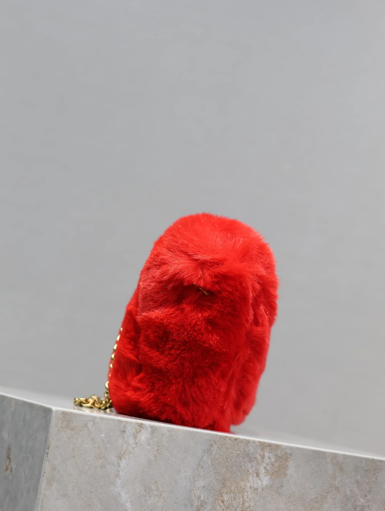 Сумка/наплечная сумка YSL-kate из замши с кроличьим мехом