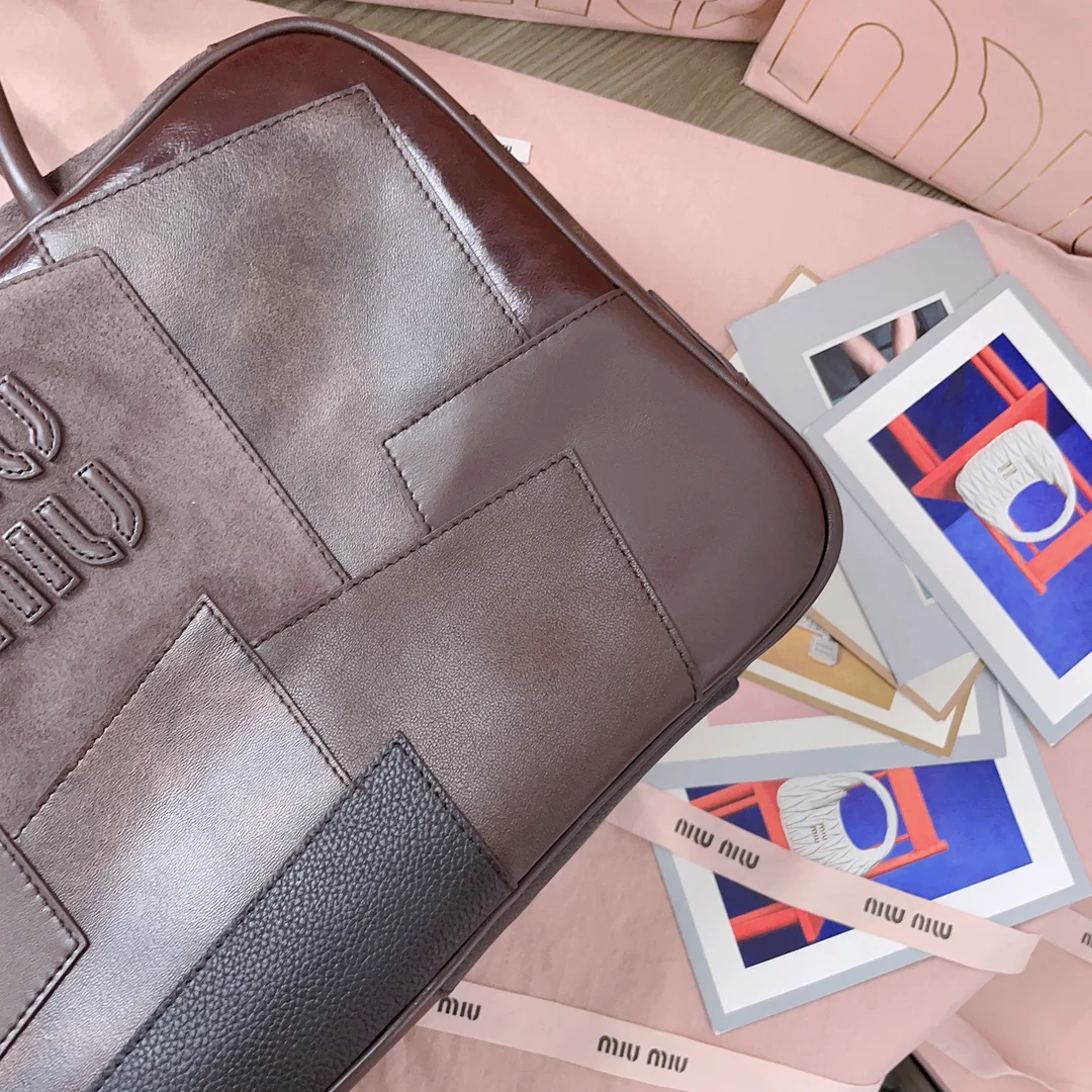 Портфель Miu Miu-5bb117 из кожи с лоскутным дизайном