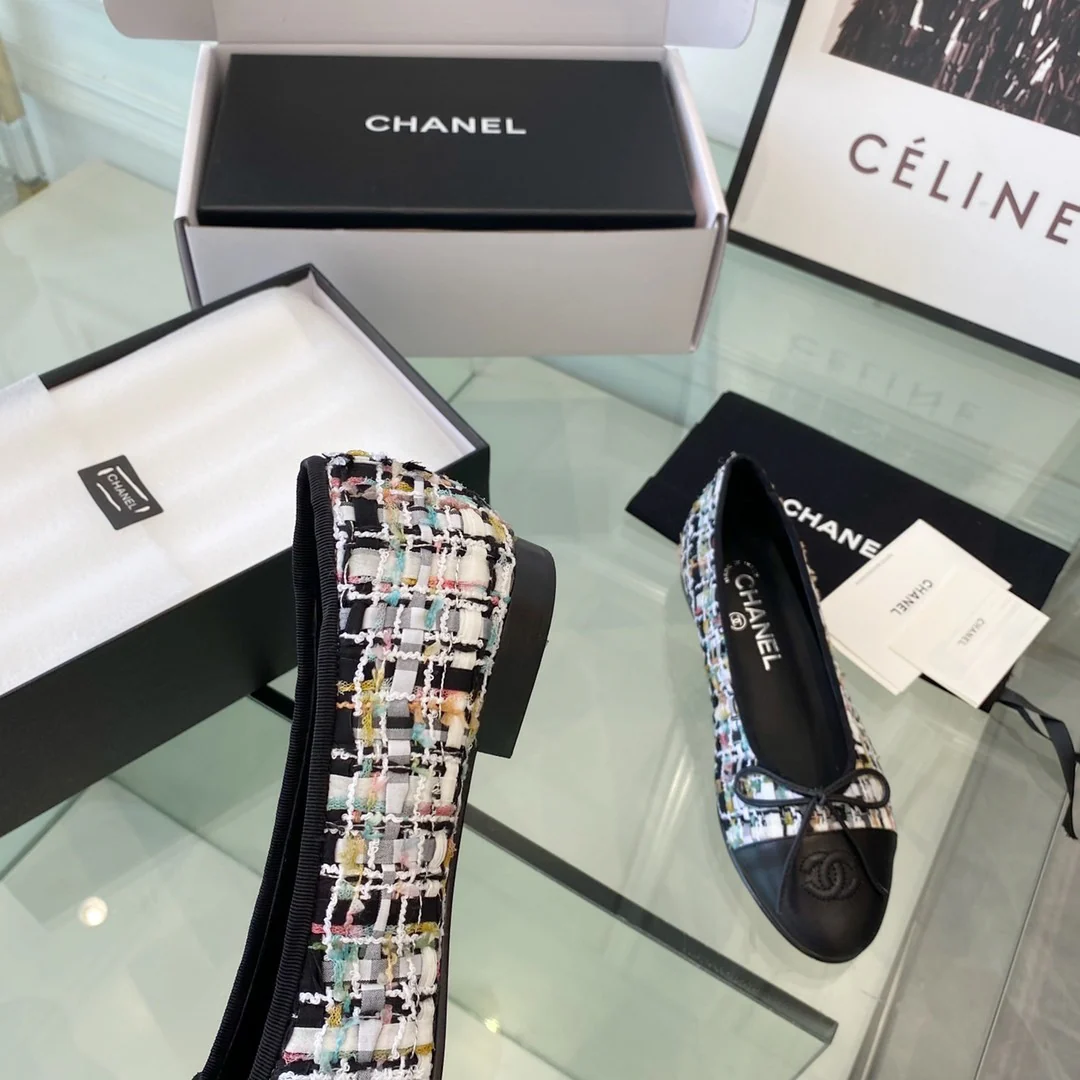 Классические балетки Chanel - Черные - 1