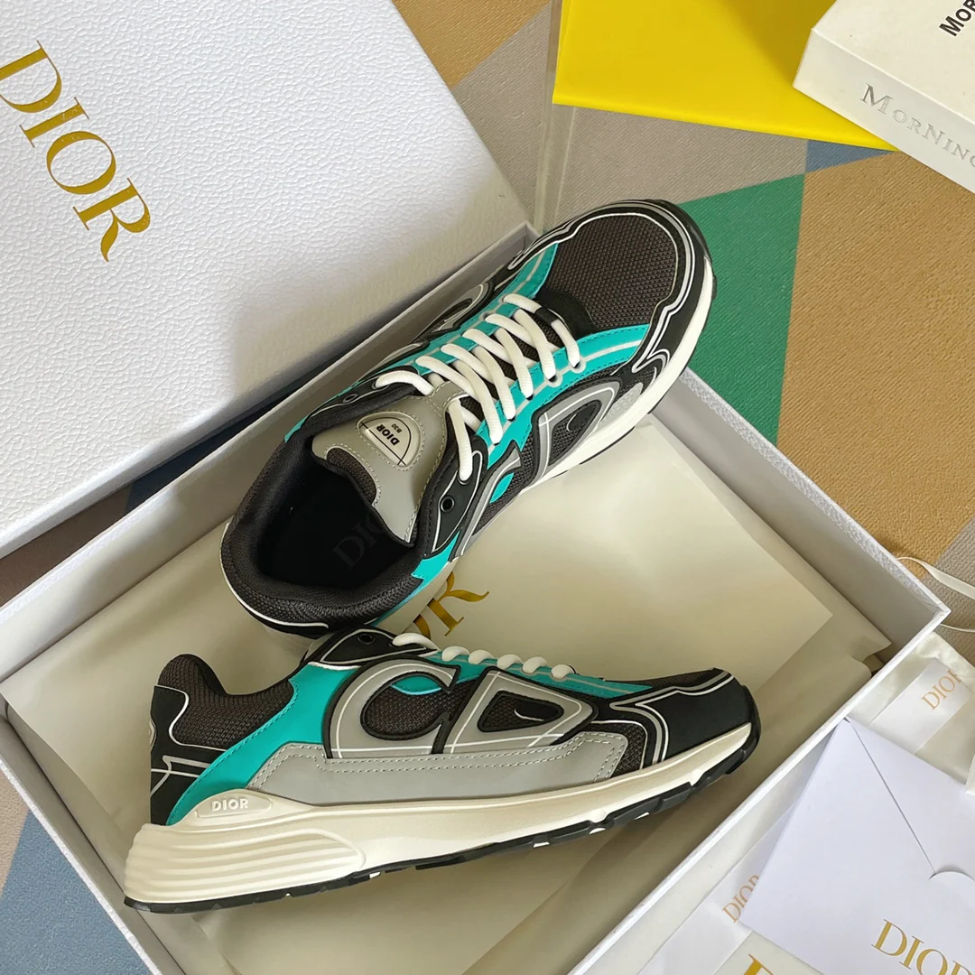 Кроссовки Dior серии B30 - Массивные кроссовки - Черно-синие