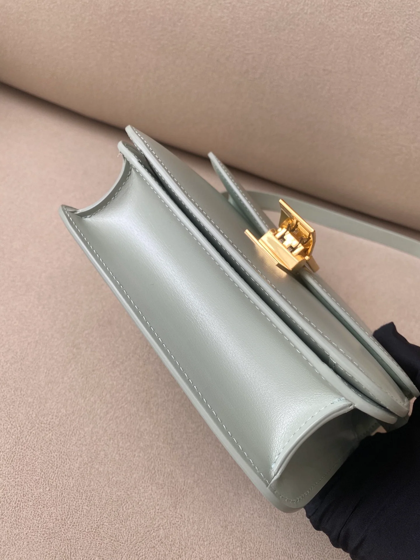 Сумка Celine Box-Tteen из полированной телячьей кожи - аквамарин - 2