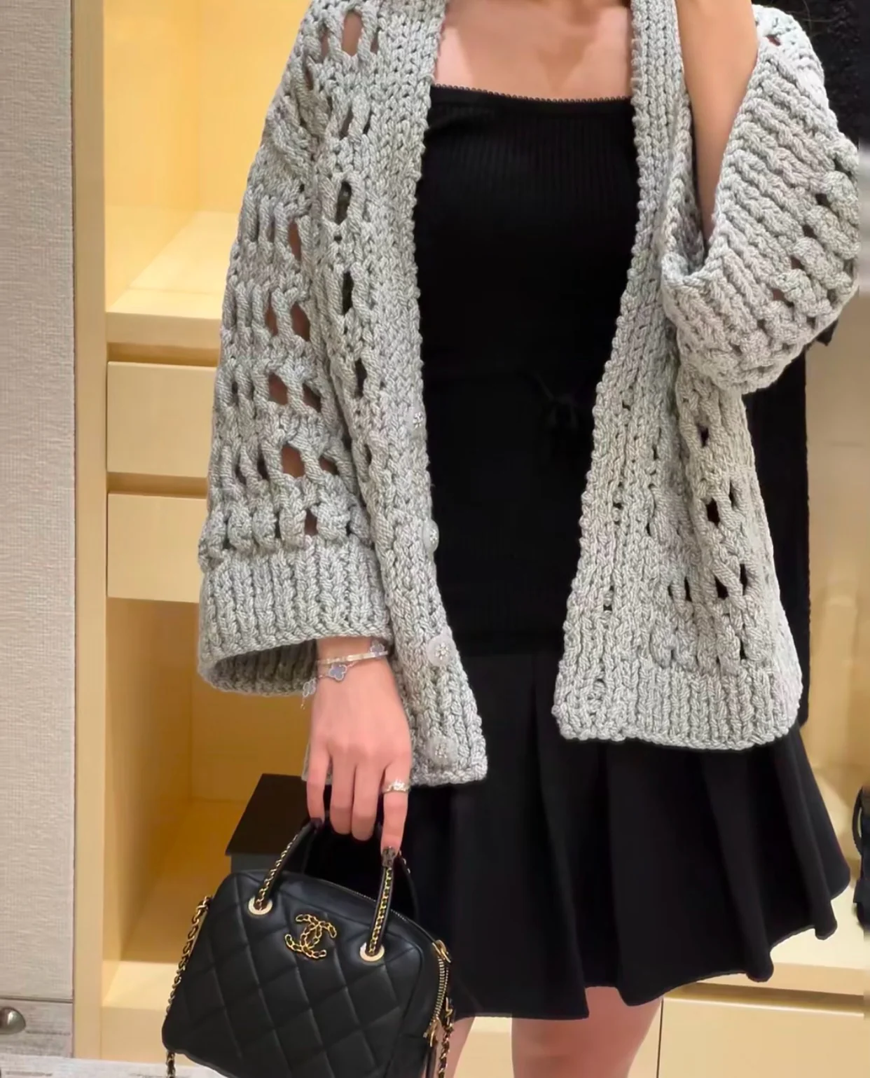 Сумка Chanel 25c - черная (19 см)