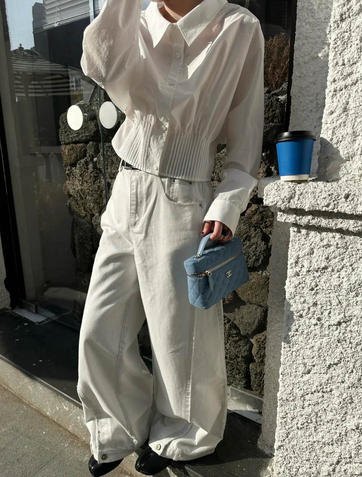 Сумка-органайзер Chanel-LP Denim Bento Bag - светло-голубая