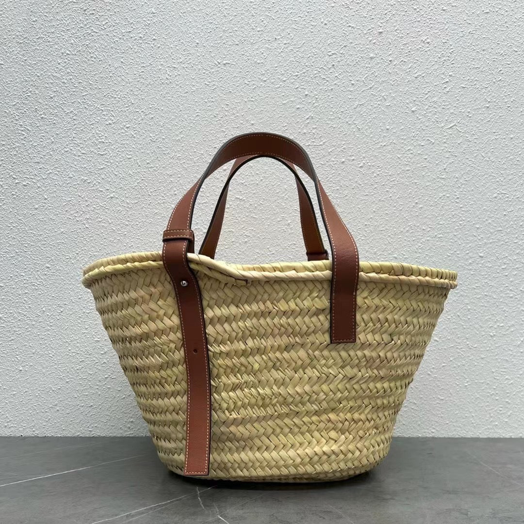 Соломенная сумка Loewe - 40 см - Большая - Коричневая