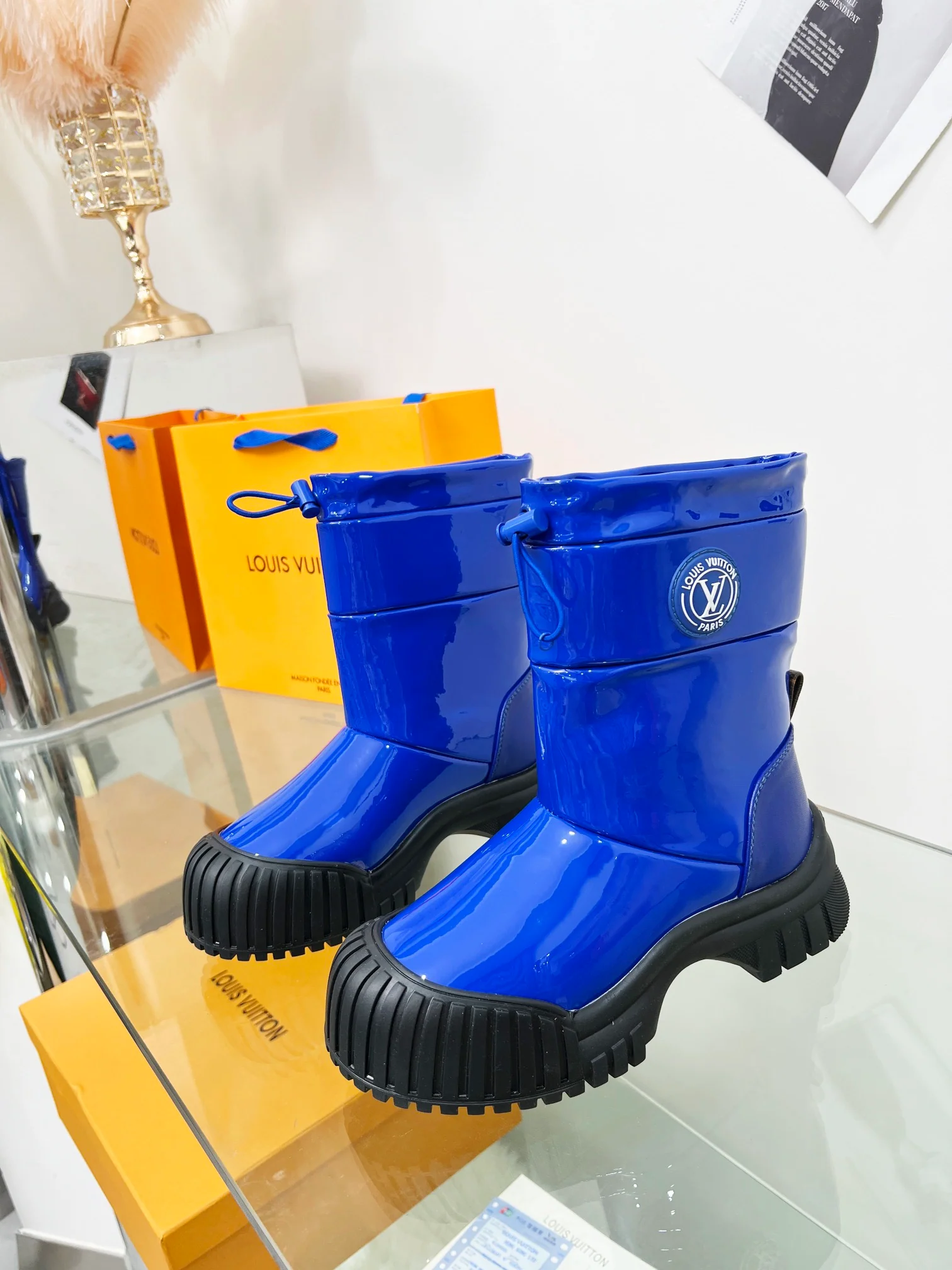 Водонепроницаемые теплые пуховые сапоги LV на толстой подошве