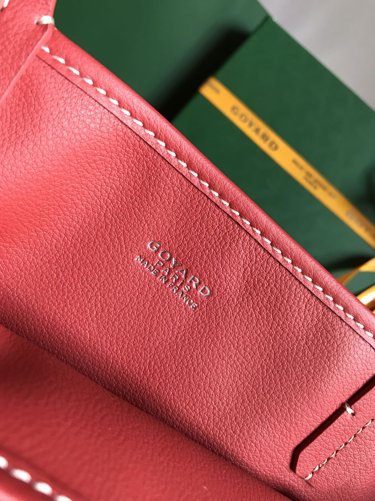 Двусторонняя сумка Goyard из телячьей кожи с узором - красная