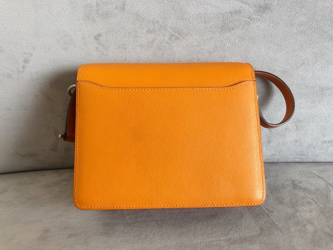 Серебряная пряжка Hermes Roulis 19 Sun Yellow